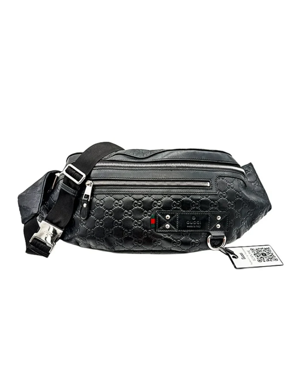 Gucci Leather Web Belt Bag